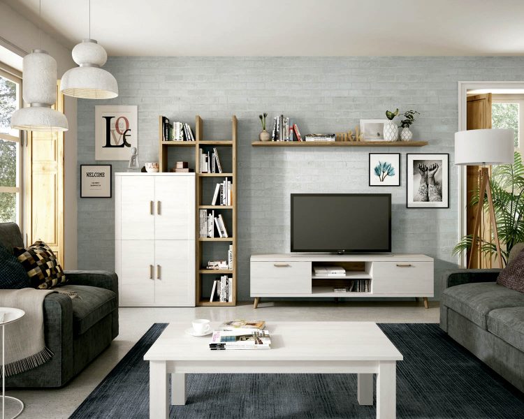 21 - Solución decorativa y funcional que buscabas para tu salón. 203,6 x 192 x 42 cm.